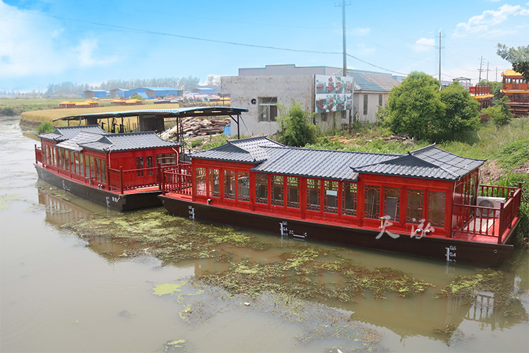 復(fù)古畫(huà)舫木船065